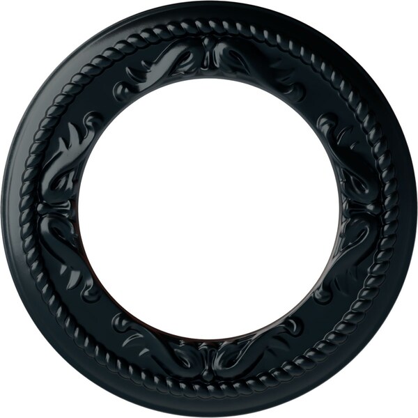 Ekena Millwork Roped Medway Ceiling Medallion (Canopies up to 7 1/2"), 12 1/4"OD x 7 1/2"ID x 7/8"P, Night Shade CM12MENSF - main